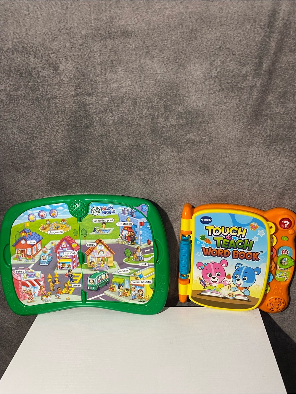 Lot of 2 Educational Toys: LeapFrog Touch Magic Town & VTech Touch & Teach Book